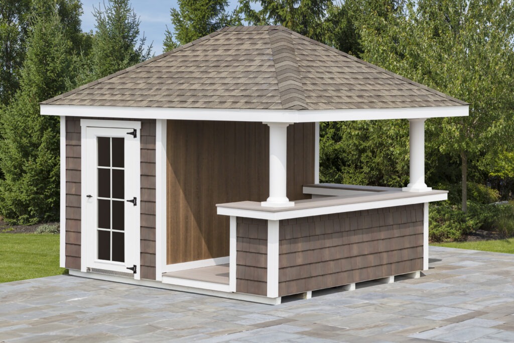 pool shed with bar