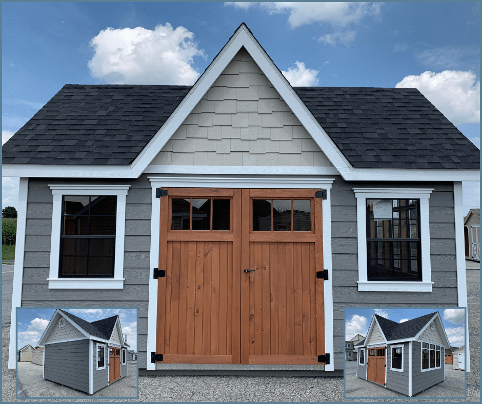 12x16 manor shed with dormers and extra windows 