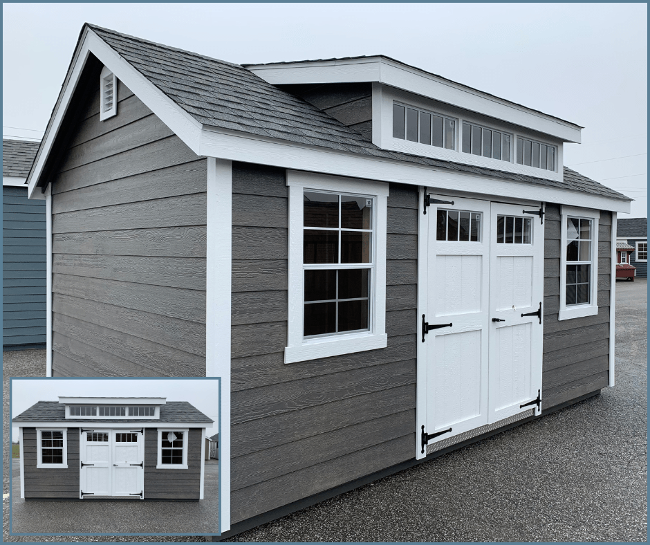 upgraded garden shed with transom windows and gable wholesale available now