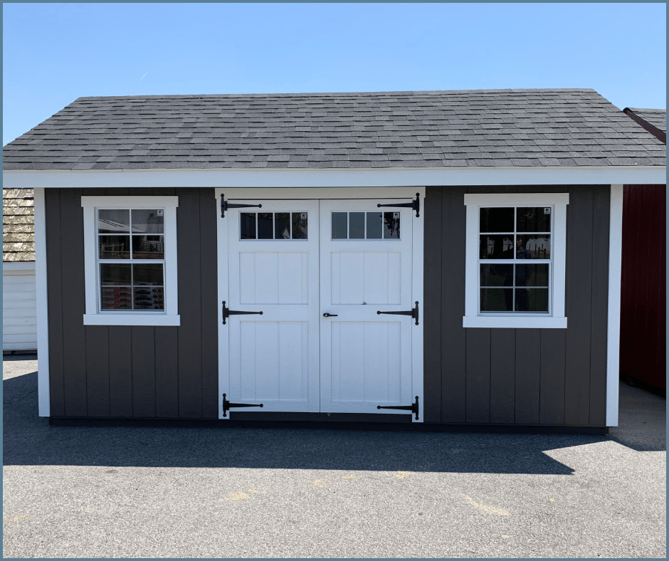 rich espresso brown tool shed nantucket style